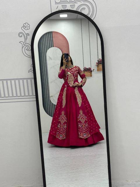 Pc-528 Vichitra Red Lehenga choli wholesale price list